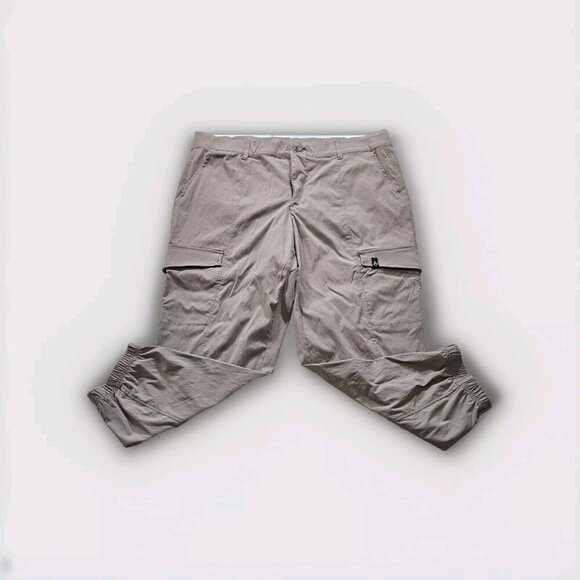 Torrid Joggers Womens 18 Beige Happy Camper Ripstop Crop Active Pockets Stretch - Picture 8 of 14